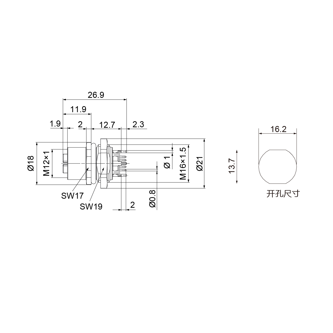 FEXF8F-PS/M16